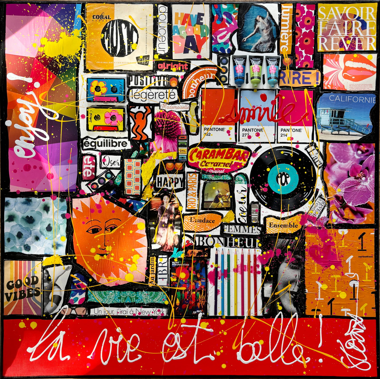 La vie est belle ! : tableau de Sophie Costa, artiste peintre